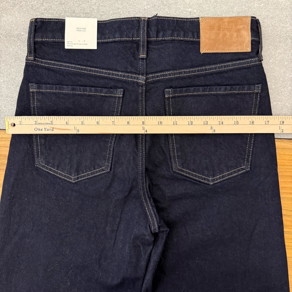 Banana Republic The Icon Classic Wide-Leg Jeans Dark Indigo Size 28L (6 US) - Picture 12 of 12